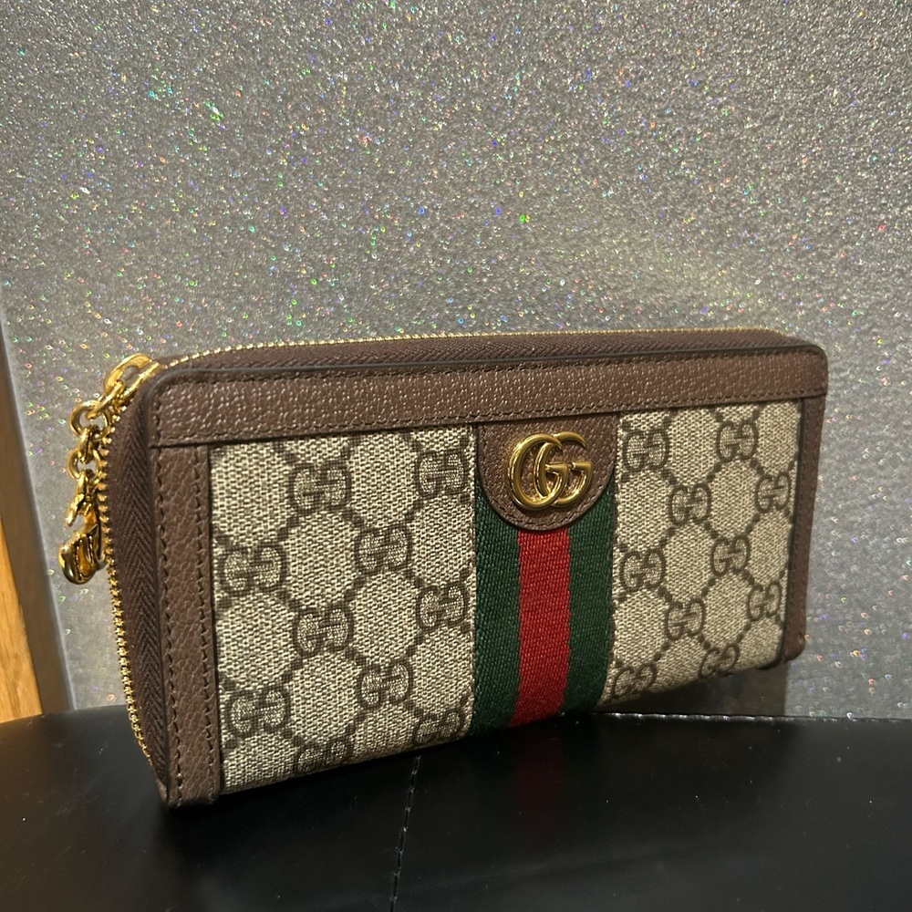Gucci OPHIDIA ZIP AROUND WALLET